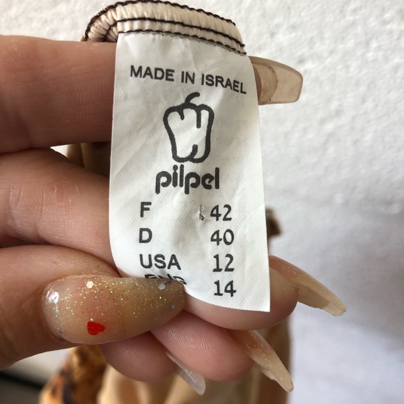 Pilpel cheetah strapless one piece swimsuit sz: 12 - Picture 4 of 8